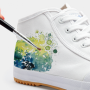 可自行DIY，feiyue 飞跃 情侣款 中帮 帆布鞋