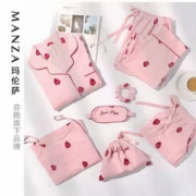 芬腾旗下 玛伦萨 春秋纯棉睡衣家居服七件套 2色