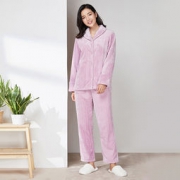 网易严选 女式珊瑚绒剪花家居服套装 129元包邮
