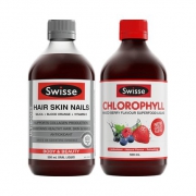 澳洲Swisse 进口血橙胶原蛋白液+叶绿素液润肠通道 500ml*2瓶装