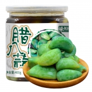 味教授 山东特产 自制腌泡新鲜腊绿蒜 400g