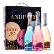 西班牙进口，Andimar 爱之湾 莫斯卡托缤纷甜起泡气泡葡萄酒组合 750ml*3瓶