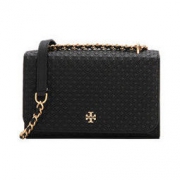 Tory burch 托里.伯奇 女士黑色皮质单肩斜挎包 52806 001 1345元包邮