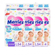 Merries 妙而舒 婴儿纸尿裤 L54片 4包装  303.6元包税包邮