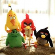 ANGRY BIRDS 愤怒的小鸟 毛绒玩具 12寸 飞镖黄/炸弹黑可选