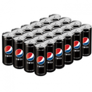 Pepsi百事可乐  黑罐无糖 汽水碳酸饮料 330mlx24罐