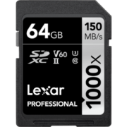 Lexar 雷克沙 Professional 1000x SDXC UHS-II U3 SD存储卡 64GB 169元包邮（需用券）