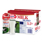 3件x12盒 波兰 Mlekovita 妙可 全脂纯牛奶250ml