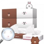 Kleenex 舒洁 LINE FRIEDNS 印花系列抽纸 3层100抽*12包（200*194mm） *2件