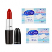 预售：M·A·C 魅可 时尚子弹头唇膏 3g #Chili +尤妮佳 化妆棉 82枚*2盒 139元包税包邮（需定金9元）