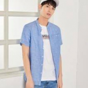 29日0点： Semir 森马 男士棉麻立领衬衫