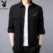 PLAYBOY/花花公子 男士休闲百搭长袖衬衫