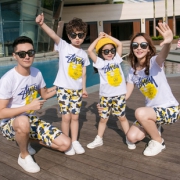 ￥58 亲子装夏装2019新款潮春装全家装母子母女装一家三口四口家庭套装