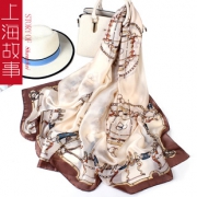 上海故事女士长款功能超大披肩丝巾