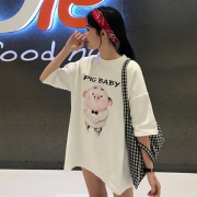 夏季韩版宽松显瘦圆领印花T恤