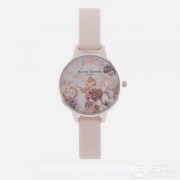 Olivia Burton Florals 大理石花卉浮雕 女士时装腕表 £49.3