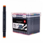 deli 得力 70800 双头马克笔 专业款80色套装 +凑单品