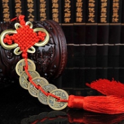 艺诚轩 红色中国结五帝钱 挂件