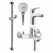 Hansgrohe 汉斯格雅 飞雨Select120 手持花洒单把手浴缸龙头 搭配福柯斯面盆龙头套餐 99110011 1799元包邮（需用码）