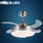 风扇+照明 三档调节：雷士照明 复古吊扇灯 带遥控 25W