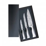 福腾宝（WMF）  Grand Gourmet Damasteel系列刀具套装 3件装