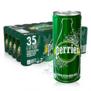 perrier 巴黎水 天然气泡矿泉水 250ml*35罐 *3件 247元包税包邮（下单立减）