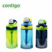 Prime会员专享镇店之宝，Contigo 康迪克 儿童防漏摔一键开启吸管杯 400ml*3个