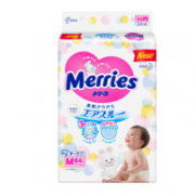 4件 日本 花王 Merries 妙而舒 婴儿纸尿裤 M64片（6-11kg）