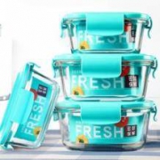 康舒 玻璃保鲜盒4件套（450ml+650ml*2+1000ml）