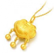 CHOW TAI FOOK 周大福 F173831 聪明伶俐福字长命锁 6.9g