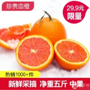 屈香园 湖北秭归中华红血橙 5斤