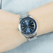 Hamilton 汉密尔顿 Jazzmaster Seaview 爵士海洋系列 银蓝色女士气质腕表 H37451141