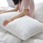 网易严选 升级款可水洗舒柔丝羽绒枕 一对装
