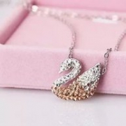 Swarovski 施华洛世奇 渐变色 小号 天鹅项链
