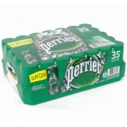 perrier 巴黎水 天然气泡矿泉水 250ml*35罐 *3件