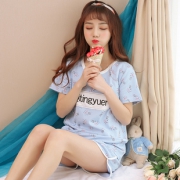 姚花妃纯棉短袖韩版睡衣家居服