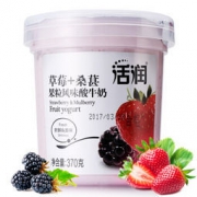 限广东：活润 新希望大果粒 草莓+桑葚风味酸奶 370g *2件 23元（买二送一  合7.6元/件）