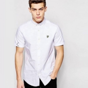 限尺码，Lyle & Scott 苏格兰金鹰 Ss Oxford 男士牛津纺短袖衬衫 Prime会员凑单免费直邮含税