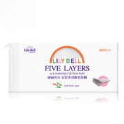 京东PLUS会员：Lily Bell 丽丽贝尔 五层多功能化妆棉 100片 *10件 99元包邮（满减，合9.9元/件）