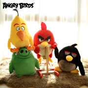 ANGRY BIRDS 愤怒的小鸟 毛绒玩具 12寸 飞镖黄/炸弹黑可选