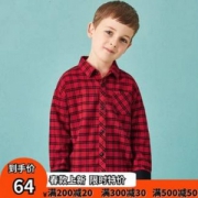 巴拉巴拉 男童春秋纯棉格子衬衫 3色