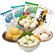 老德头 墨鱼丸/章鱼丸/深海鱼丸/鱼豆腐混合装 645g