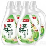 立白 茶籽洗衣液12斤箱装（2kg*2+1kg*2）送威王洗衣机槽清洁剂 125g*3/盒