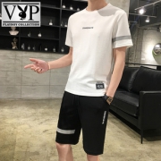 花花公子贵宾男士短袖t恤套装男装
