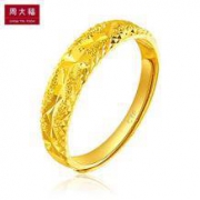 CHOW TAI FOOK 周大福 F150684 简约花纹足金戒指 约3.2g