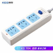 KEG 韩电 HD-1003Y 新国标插座 2米 14.9元