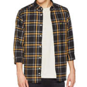 限S码：Lyle & Scott 苏格兰金鹰 男士 法兰绒 格子衬衫