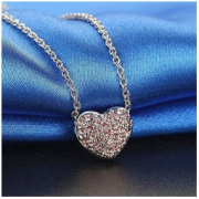 SWAROVSKI 施华洛世奇 1000631 Heart 双面心形粉色 水晶镶钻项链 389元包邮