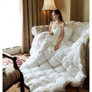 婉寇 80支超静音柔赛丝90白鹅绒扭花羽绒被 白色 200*230cm 660元包邮（双重优惠）