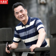 24款可选，玖堡奴 中老年 男士 冰丝Polo衫